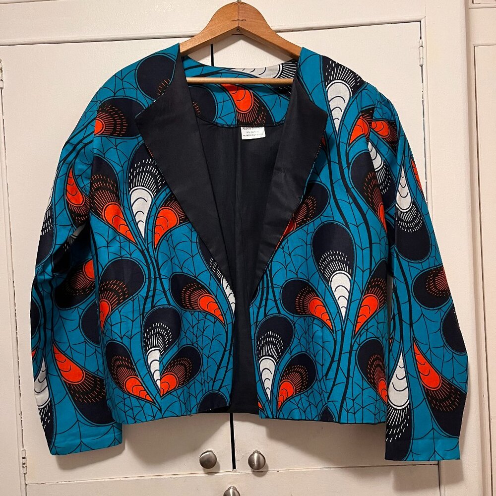Cotton blazer, African print